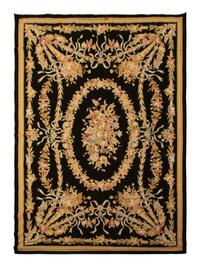 A Savonnerie Design Flat Weave Wool Rug