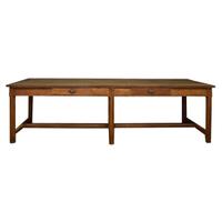 A Four Drawer Oak Table 103.5" x 34.25" D x 29.25" H — France, 19th Century