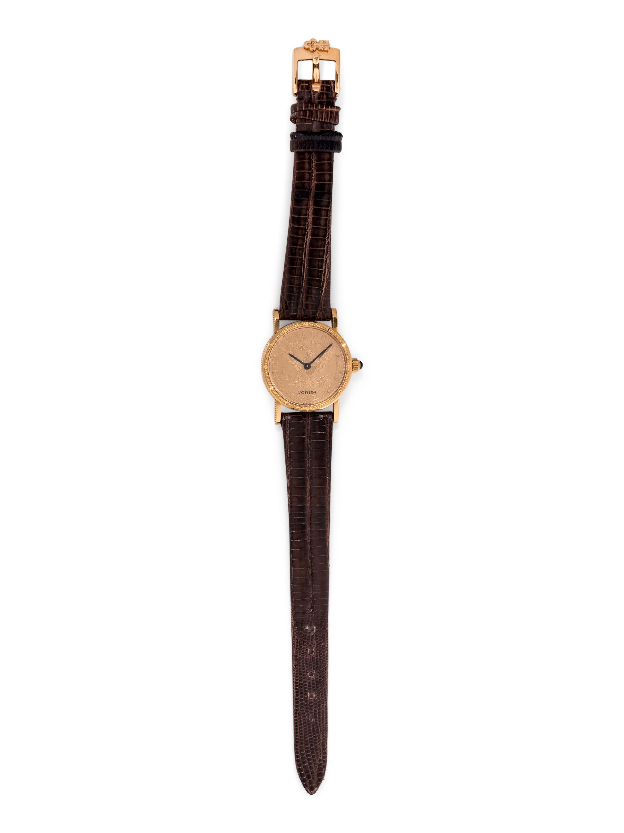 CORUM, 18K YELLOW GOLD US $5 COIN WRISTWATCH