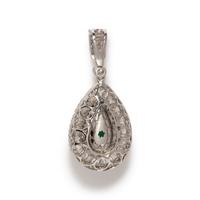 EMERALD AND DIAMOND PENDANT