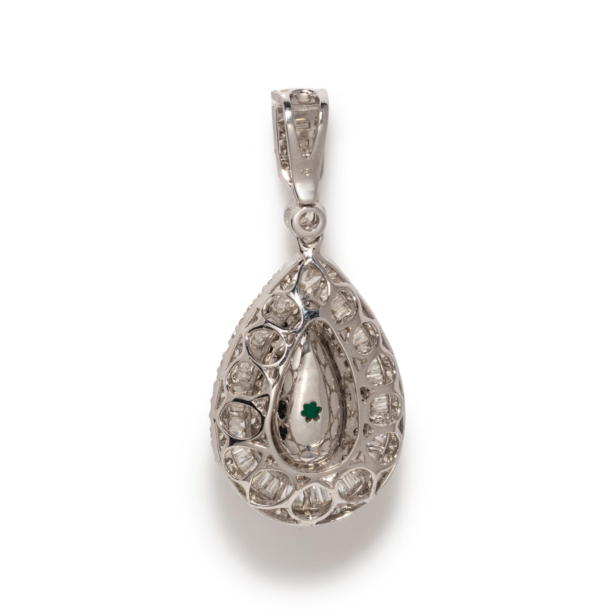 EMERALD AND DIAMOND PENDANT