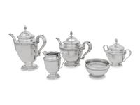 An American Silver a Five-Piece Tea and Coffee Service