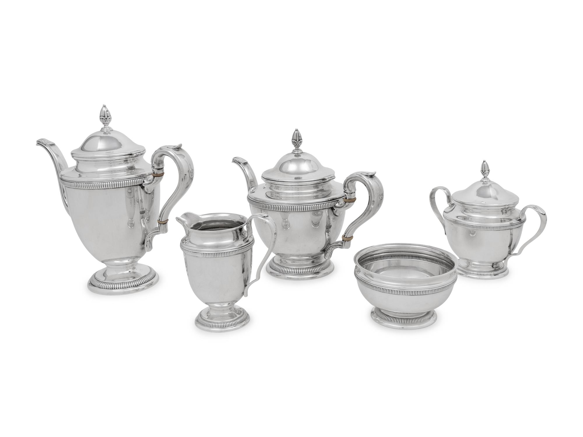 An American Silver a Five-Piece Tea and Coffee Service