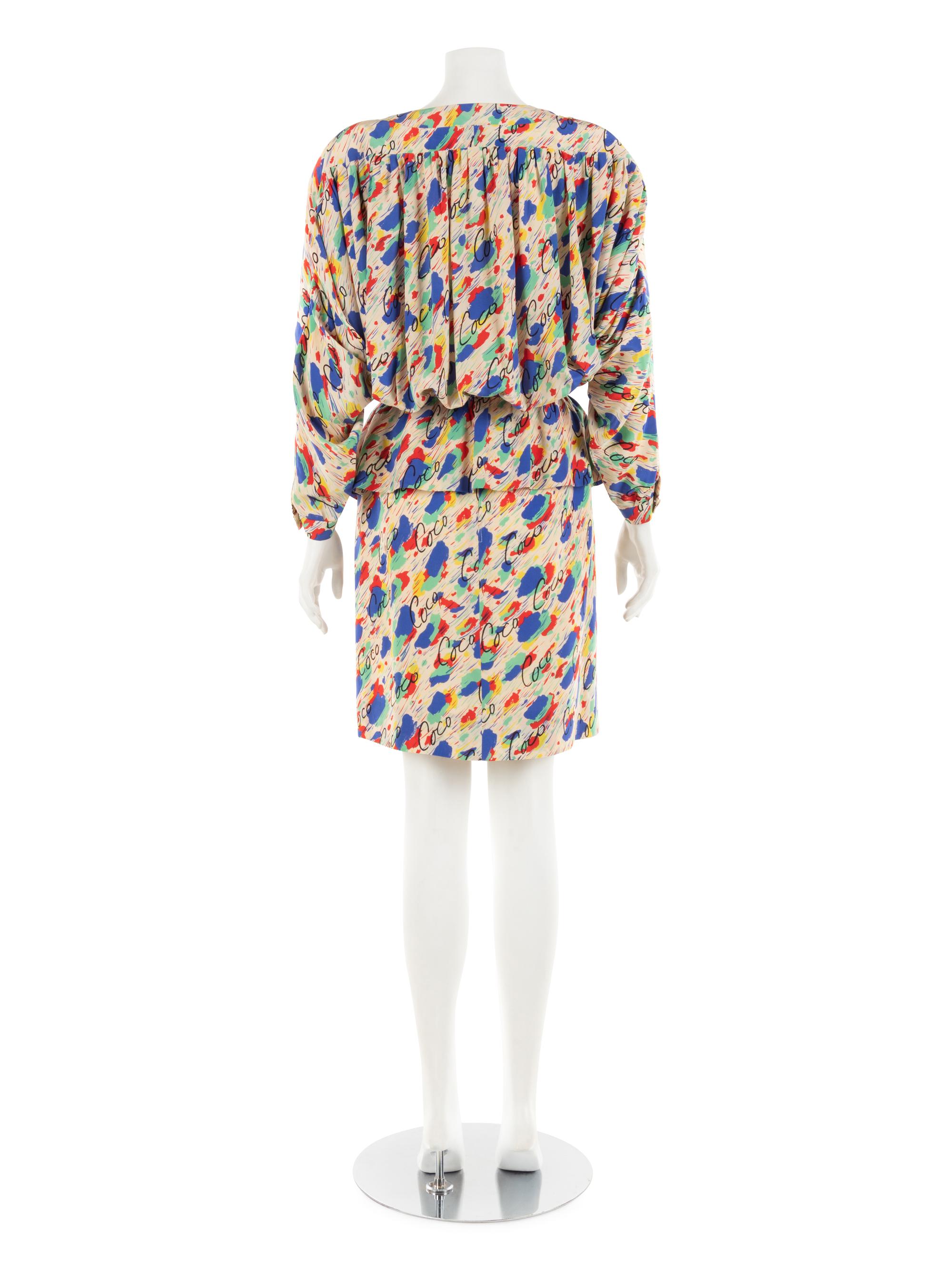 Chanel Bat-wing Sleeved Skirt Ensemble, 1980s