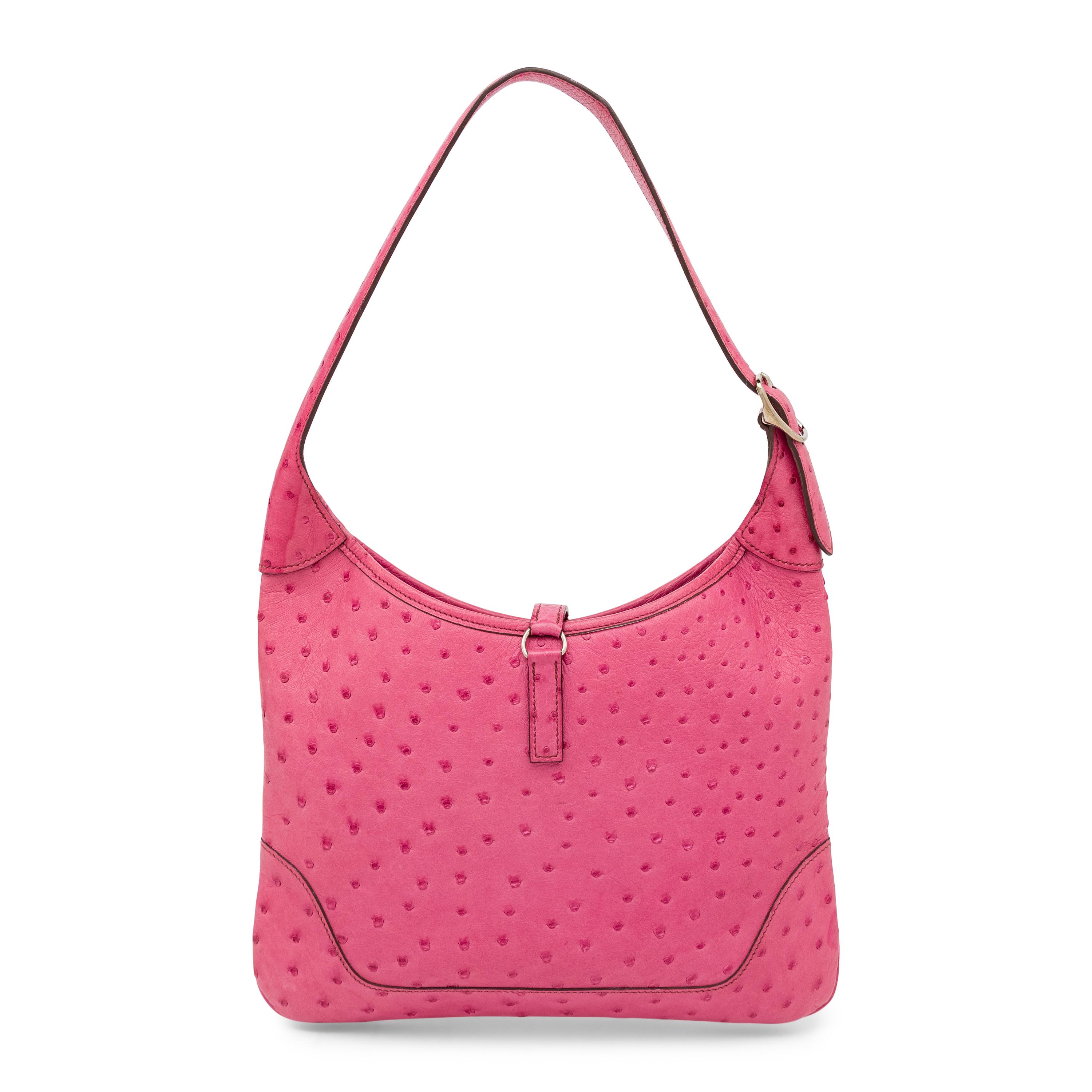 Hermès, Trim I 30 Bag in Pink Ostrich