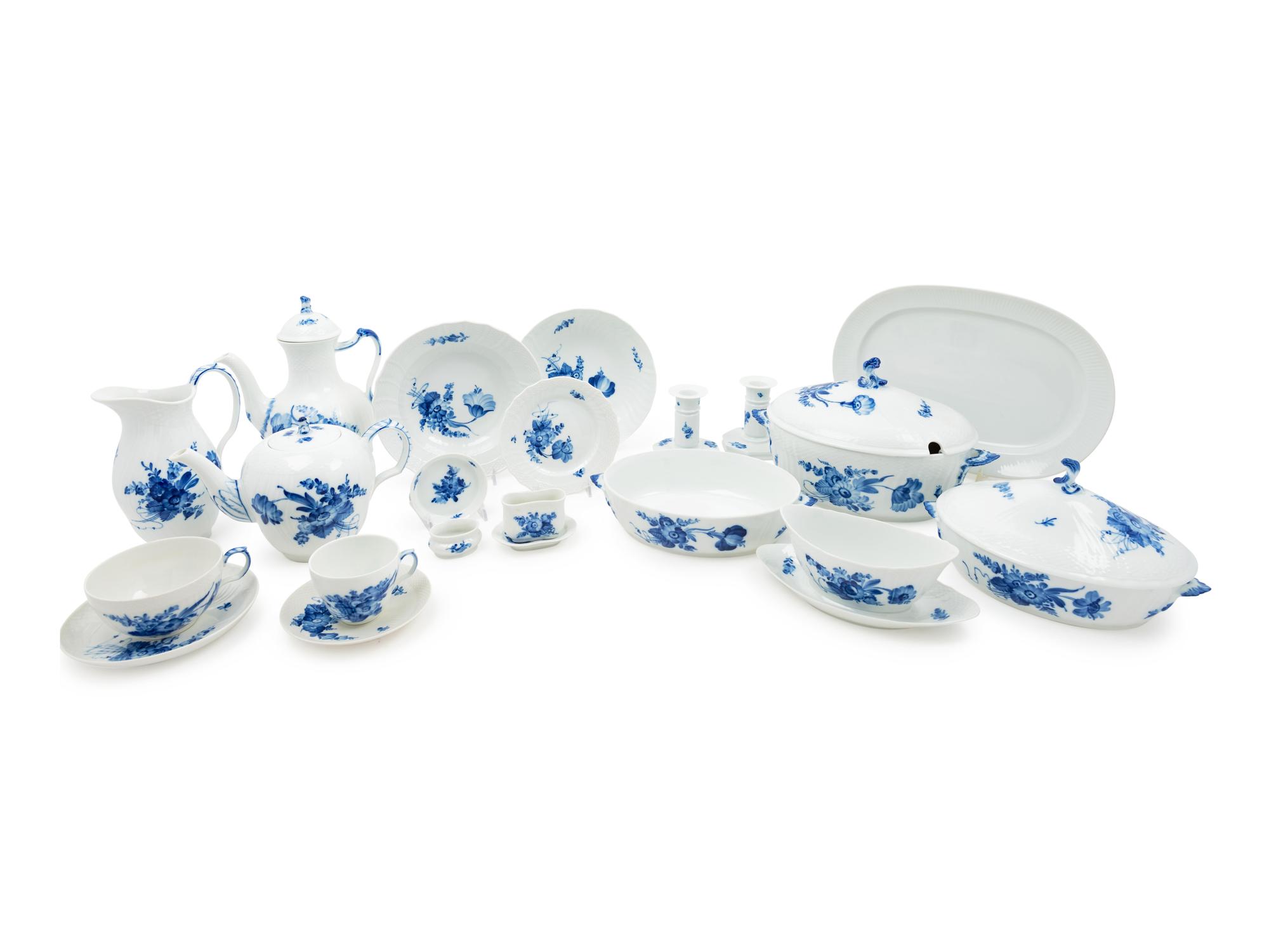 A Royal Copenhagen Partial Porcelain Dinner Service