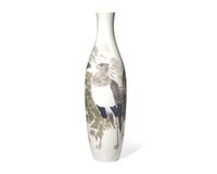 A Royal Copenhagen Porcelain 'Secretary Bird' Floor Vase