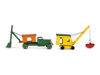 Four Pressed Steel Toy Construction Vehicles