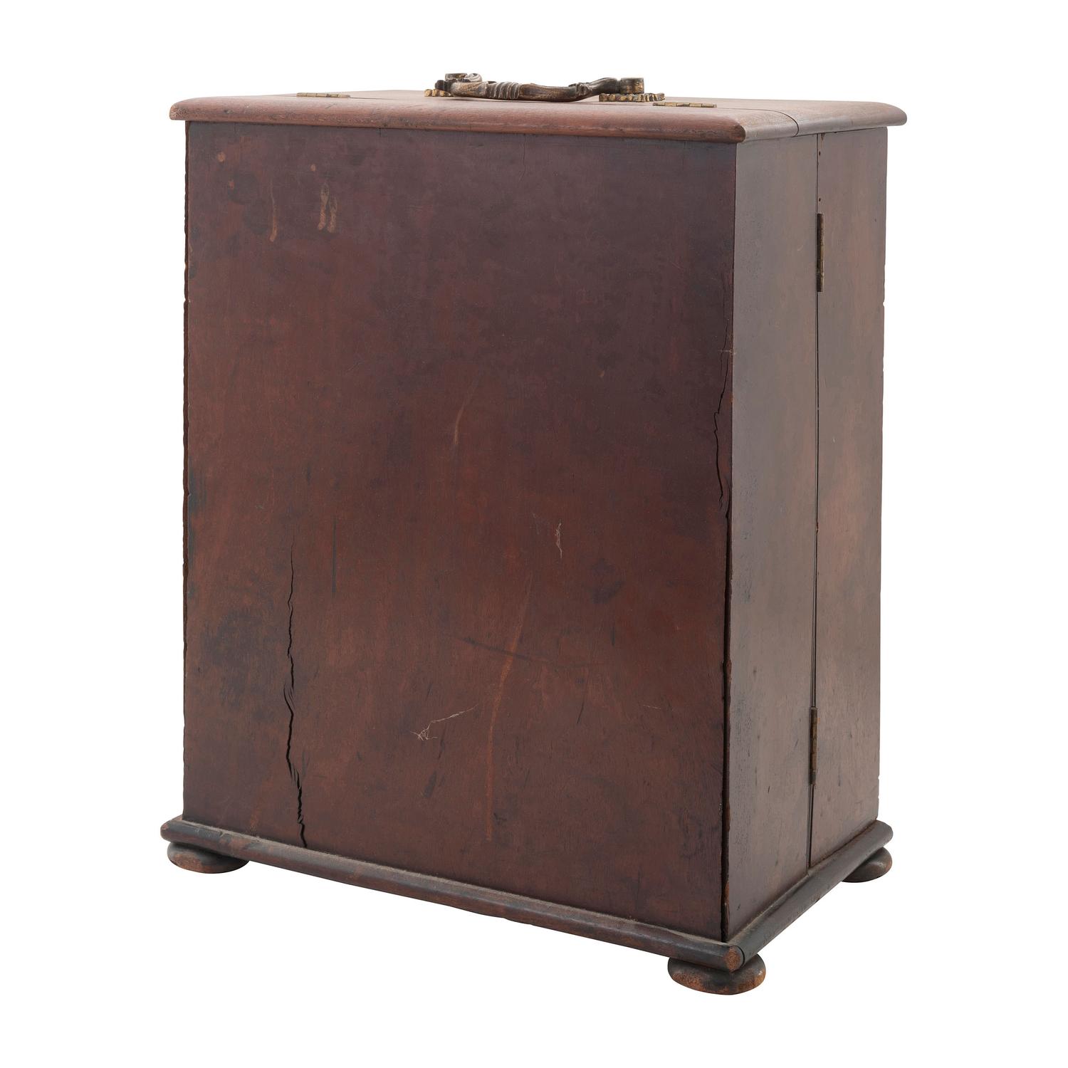 [Medicine] 19th Century wooden cased apothecary cabinet.