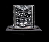 A Steuben Contemplation Series: Prelude & Fugue Etched Glass Sculpture Height 4 3/4 inches. — PETER CASSETTI