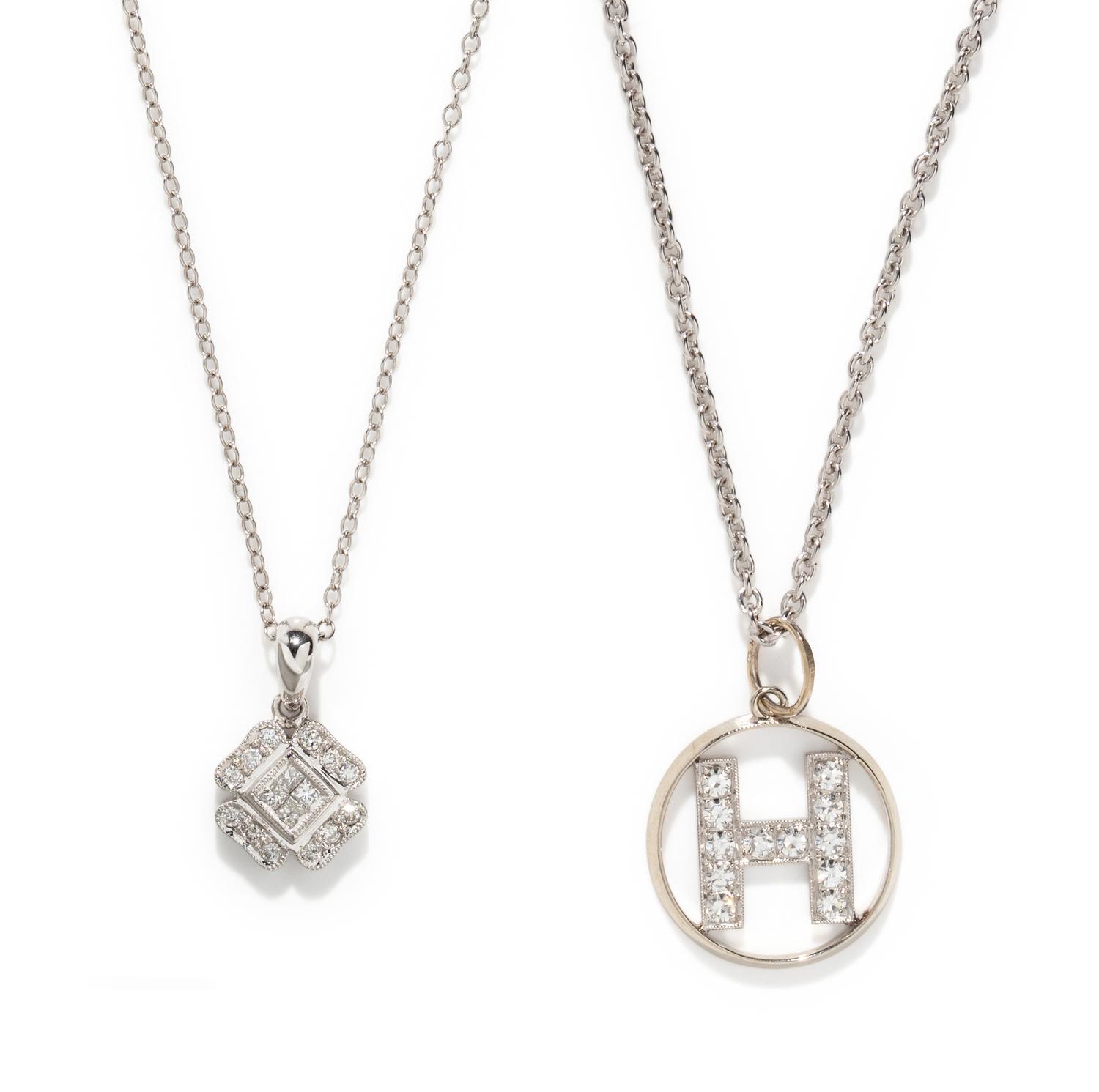 COLLECTION OF DIAMOND PENDANT/NECKLACES