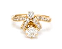 A 14 Karat Yellow Gold Diamond Ring, 3.00 dwts.