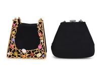 Two Judith Leiber Jeweled Satin Hand Bags