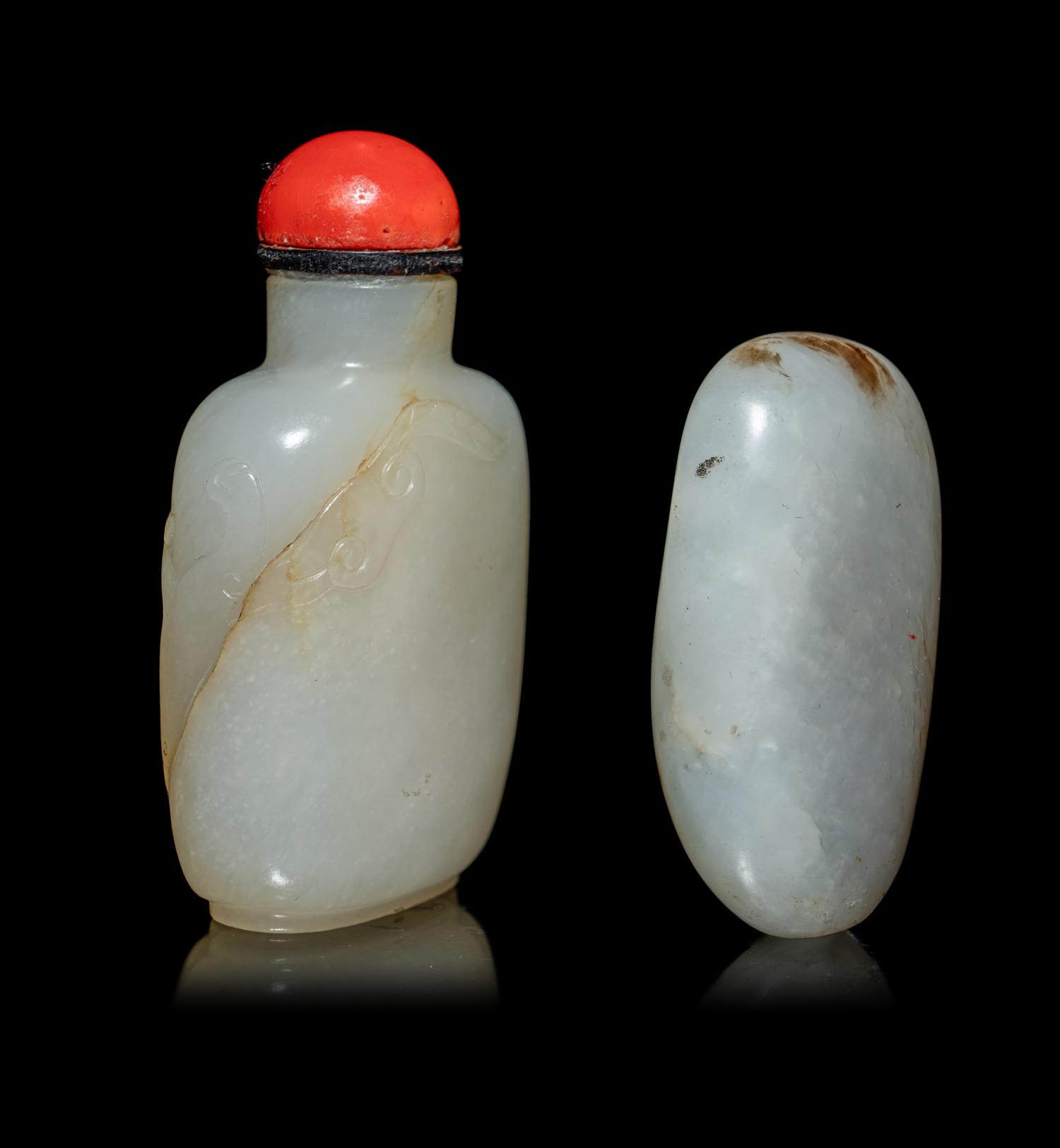 Two Chinese Jade Snuff Bottles