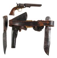 [CIVIL WAR]. Collection identified to Herman Jonas, Company C, 1st Texas Cavalry US, incl. weaponry, photograph, and documentation.