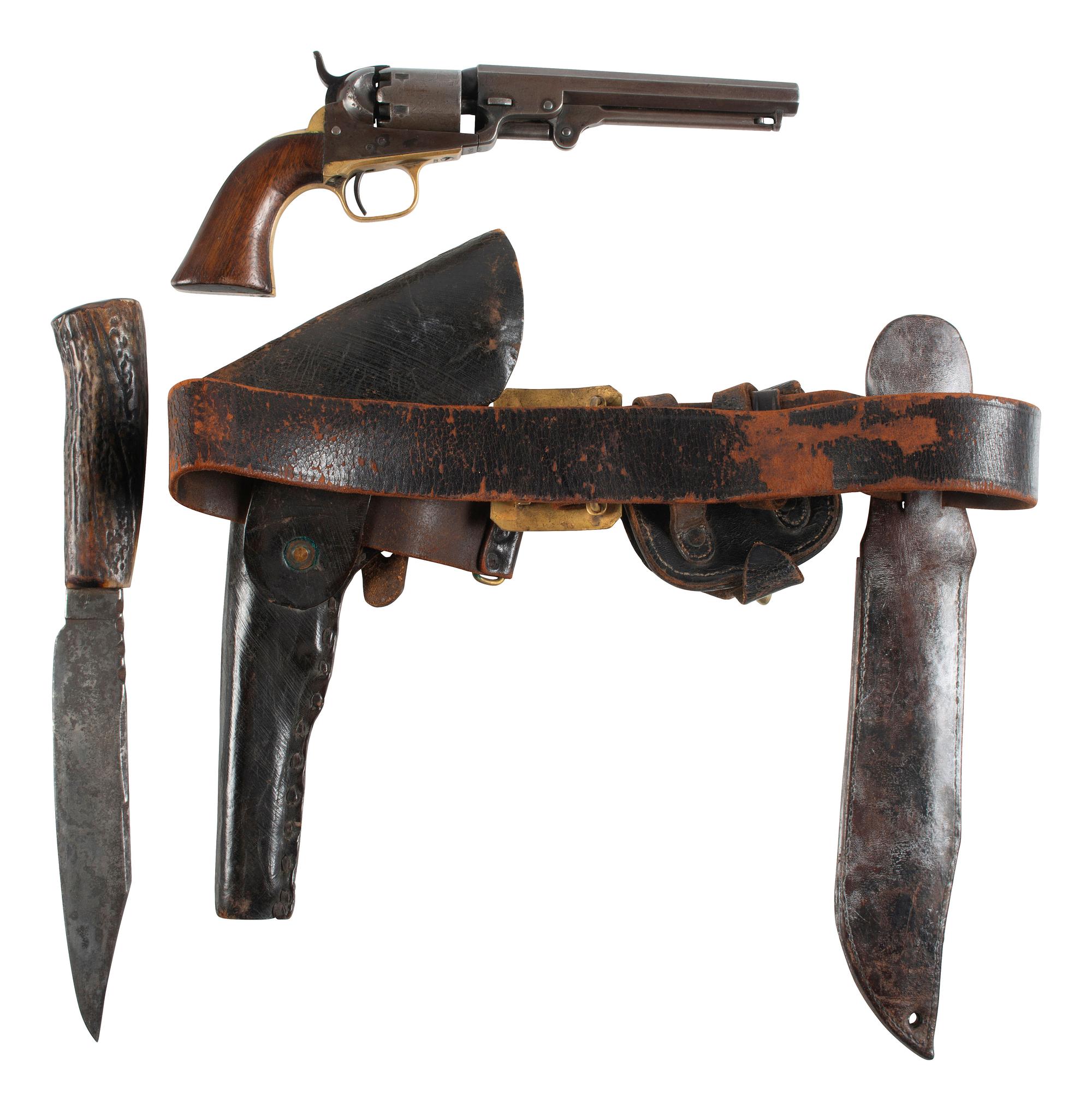 [CIVIL WAR]. Collection identified to Herman Jonas, Company C, 1st Texas Cavalry US, incl. weaponry, photograph, and documentation.