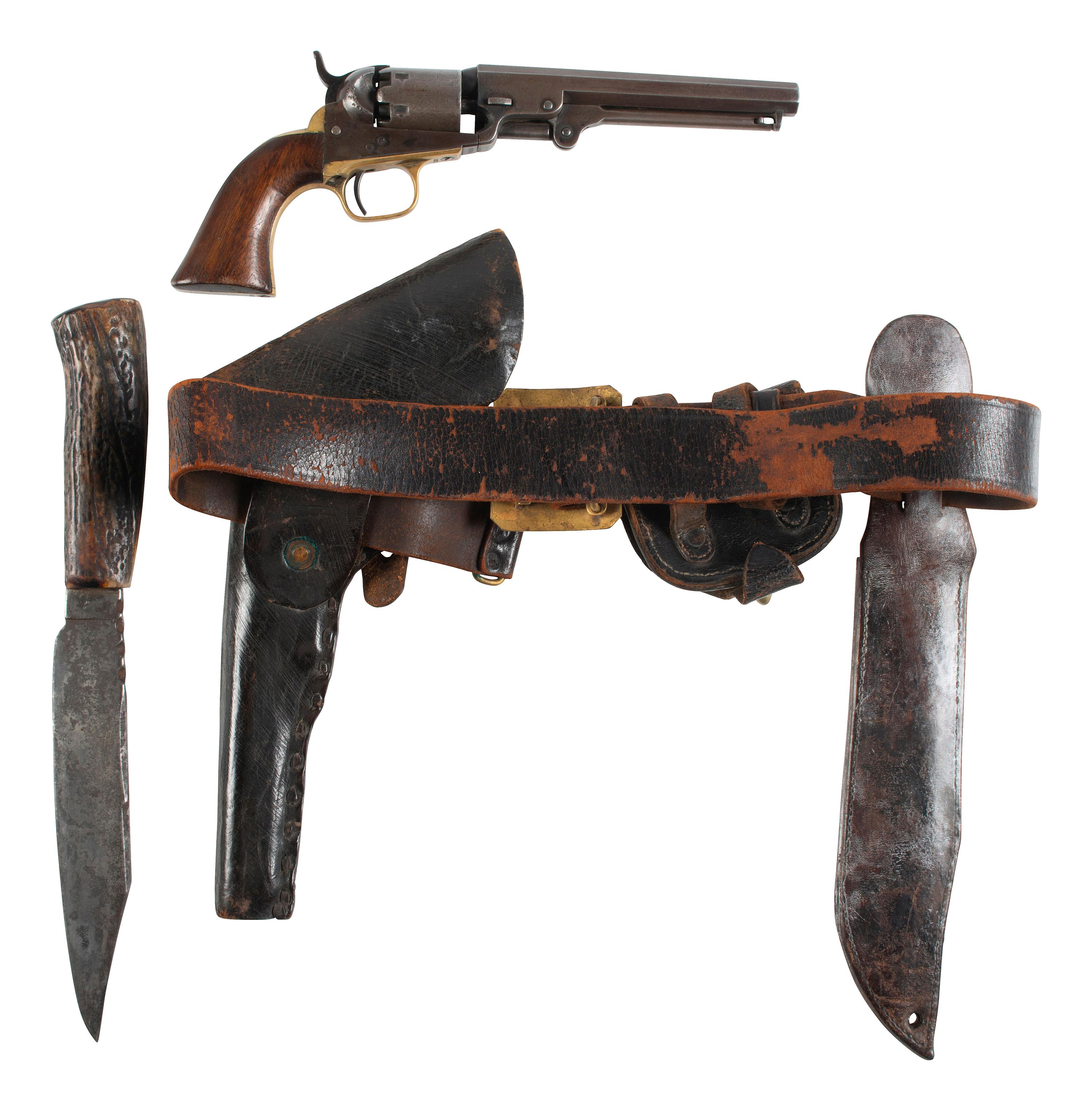 [CIVIL WAR]. Collection identified to Herman Jonas, Company C, 1st Texas Cavalry US, incl. weaponry, photograph, and documentation.