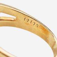A Retro 14K Gold and Citrine Ring