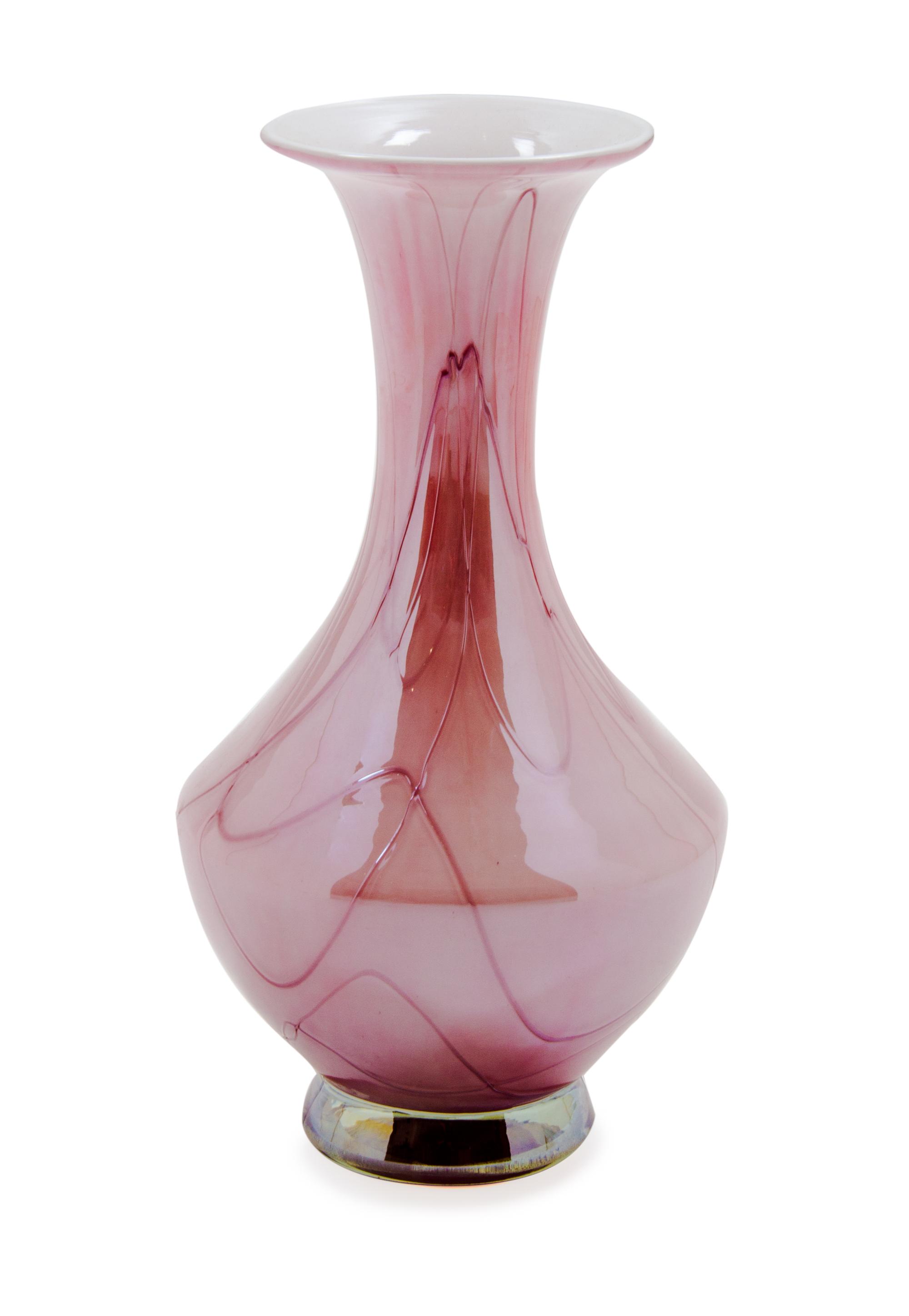 A Polish Glass Vase Height 11 1/4 inches.