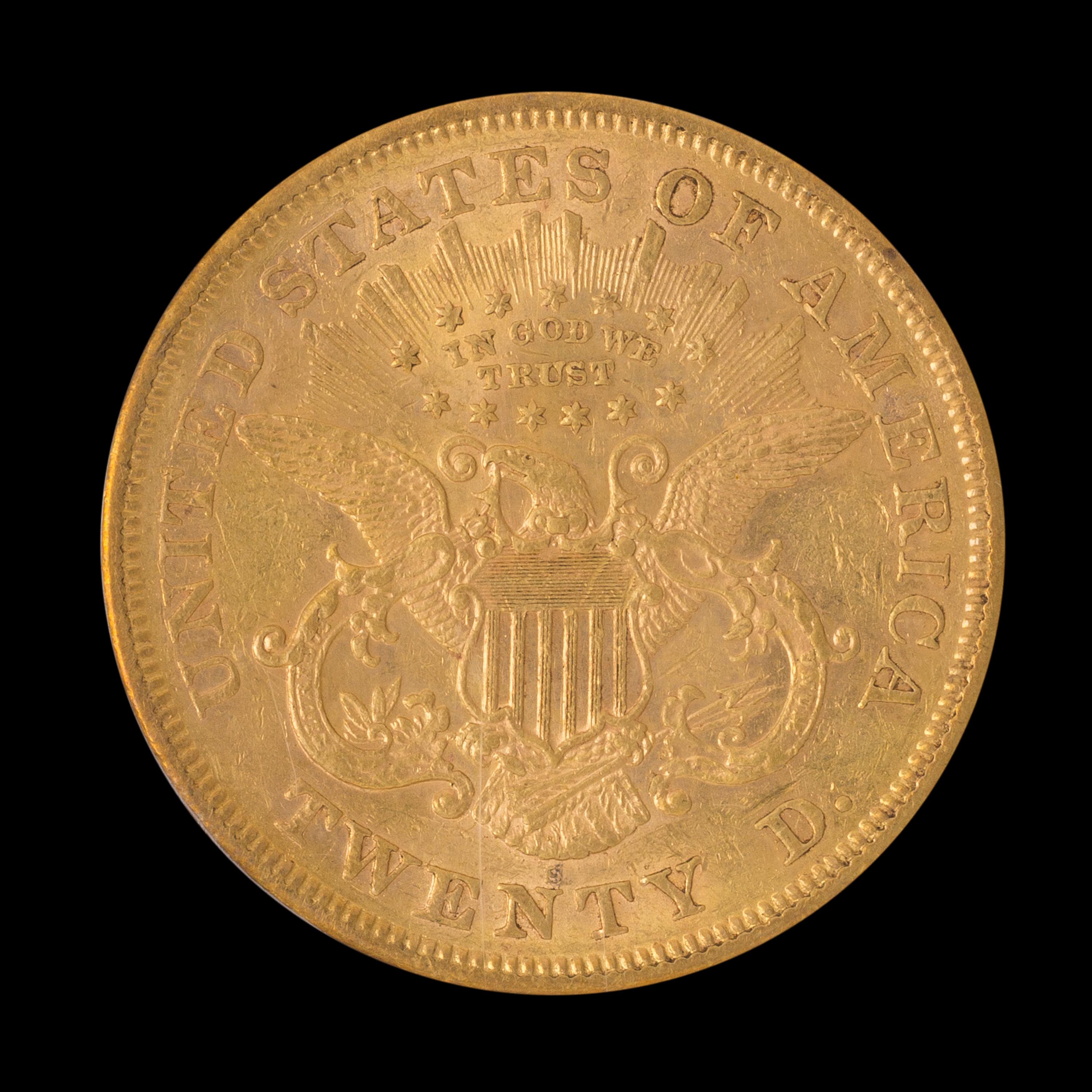 A United States 1871-S Liberty Head $20 Gold Coin