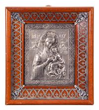 A Russian Silvered Metal Icon