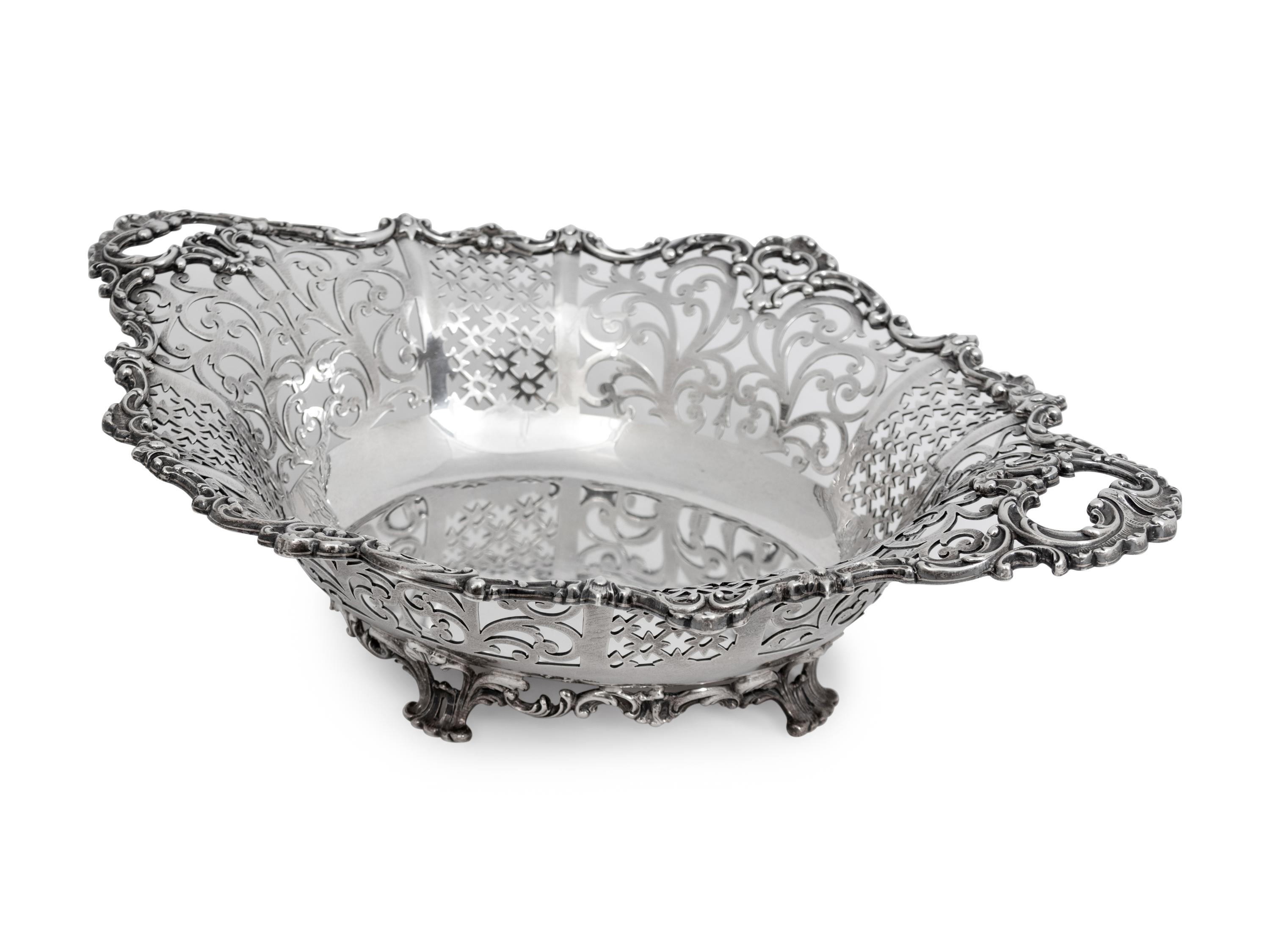 A Howard Pierced Silver Footed Bowl