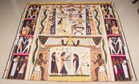 An Egyptian Style Quilt. 6 feet 2 inches x 6 feet 8 inches.