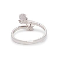 TOUS, WHITE GOLD AND DIAMOND BYPASS RING