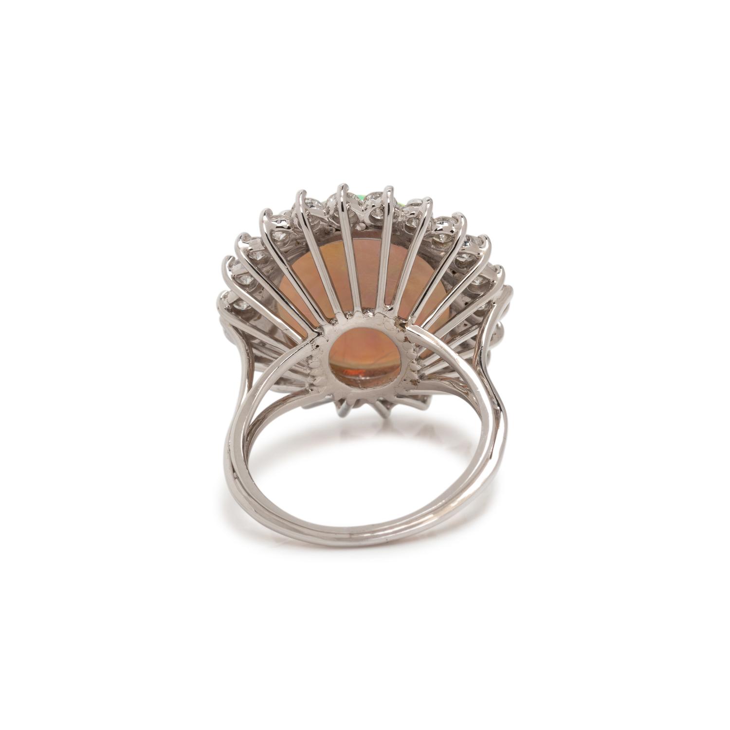 OPAL AND DIAMOND RING