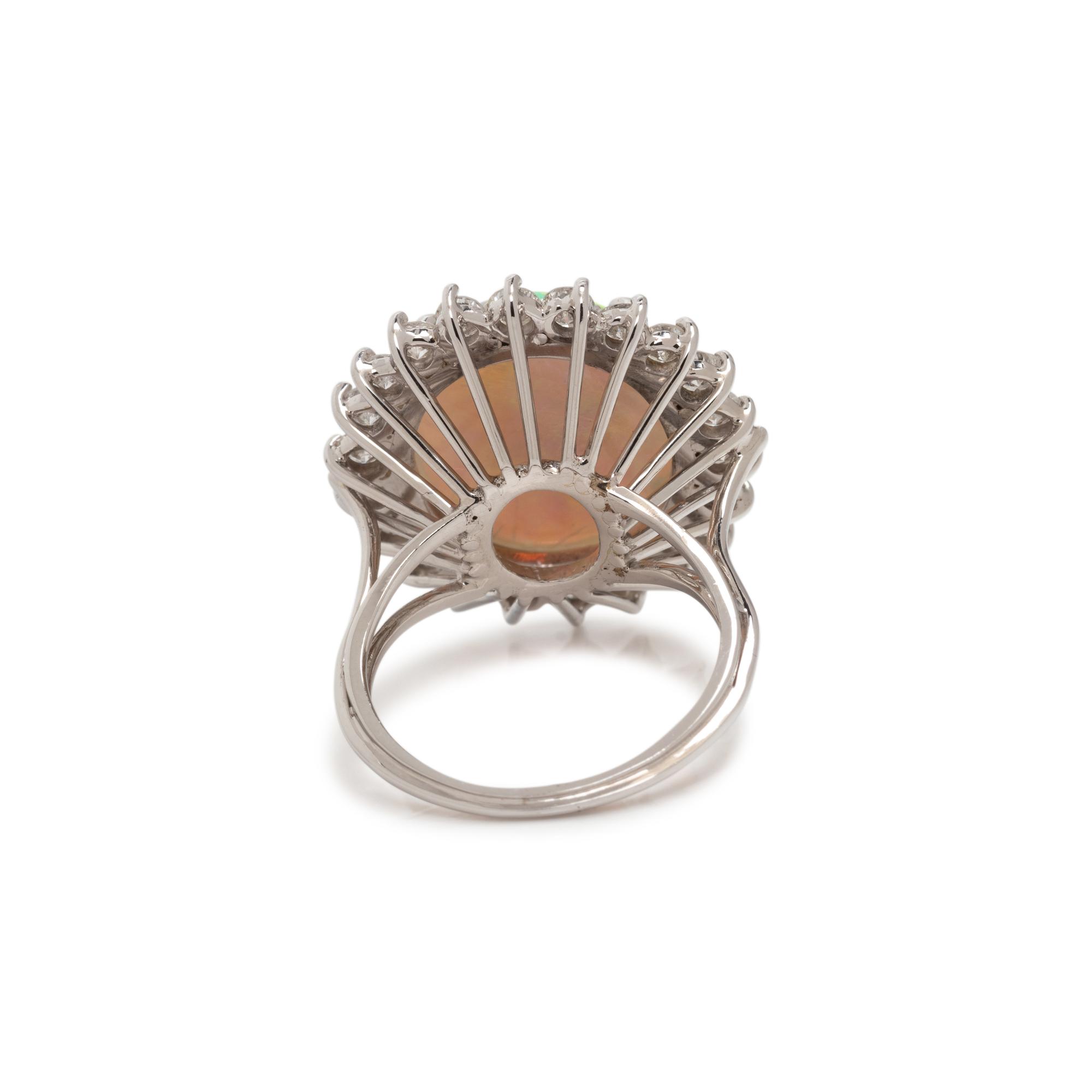 OPAL AND DIAMOND RING