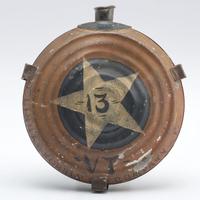 Hand-Painted Civil War Canteen Identified to Elisha B. Norris, 13th Vermont & 56th Massachusetts, with Gettysburg History