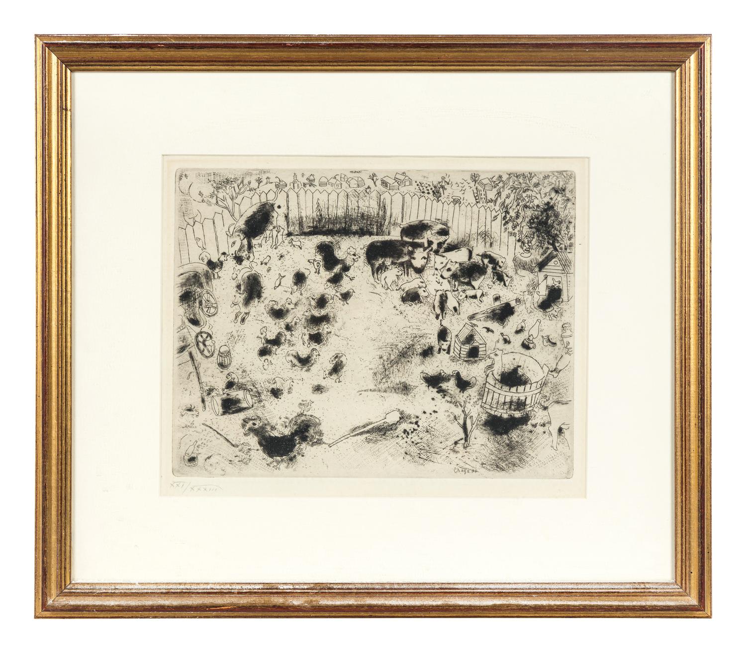 The Barnyard (La Basse-cour), plate XVII from Les Âmes mortes, 1923-1948