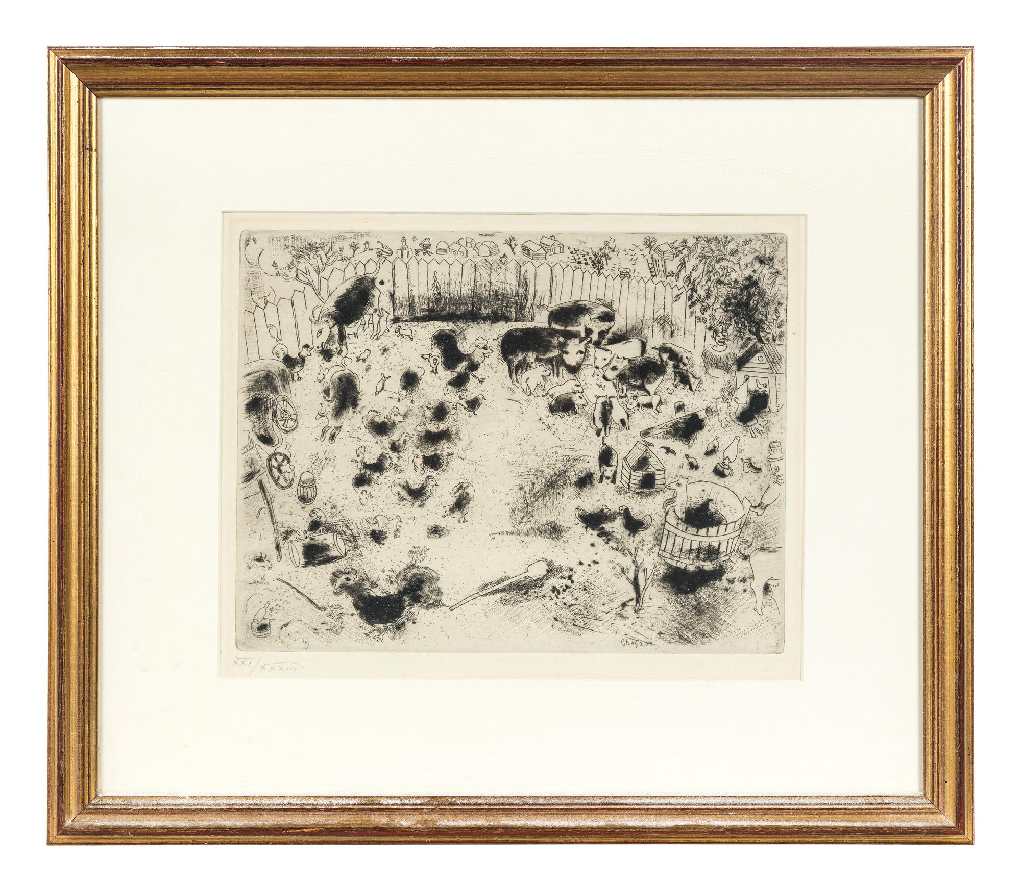 The Barnyard (La Basse-cour), plate XVII from Les Âmes mortes, 1923-1948