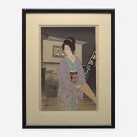 Jinbo Tomoyo 神保朋世 浮世绘三幅 (Japanese b.1902-d.1994)