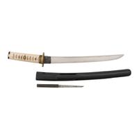 Interesting Japanese Wakizashi with Hitatsura Hamon and Accessory Blade