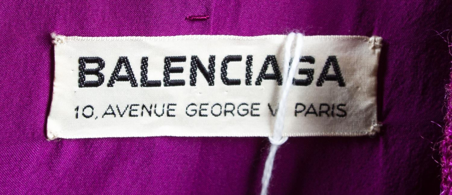 A Balenciaga Purple Wool Skirt Suit,