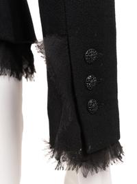 Chanel Wool Jacket with Ruched Chiffon, 1990-2000s