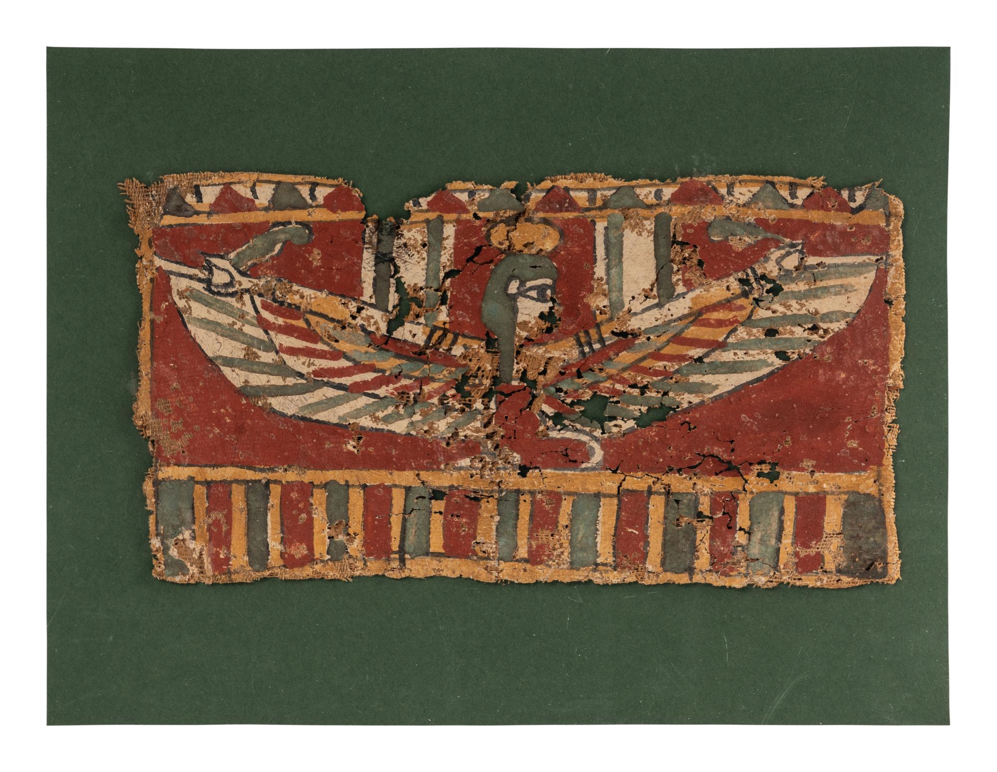 Three Egyptian Painted Cartonnage Fragments