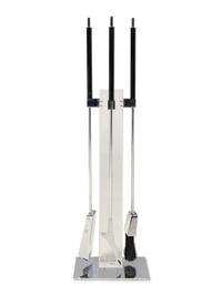 Alessandro Albrizzi Lucite and Chrome Fireplace Tools
