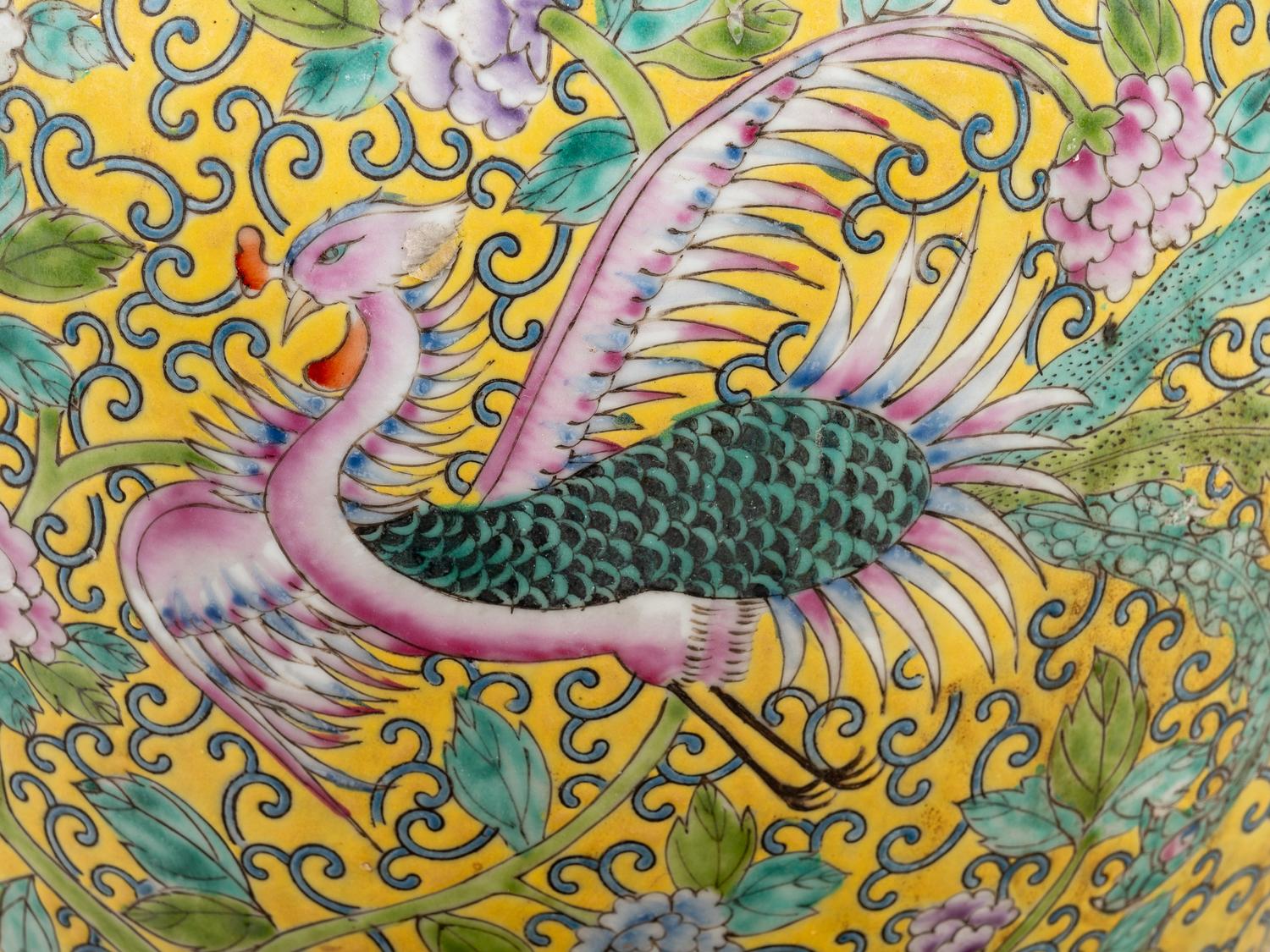A Pair of Chinese Export Enameled Porcelain Jardinières