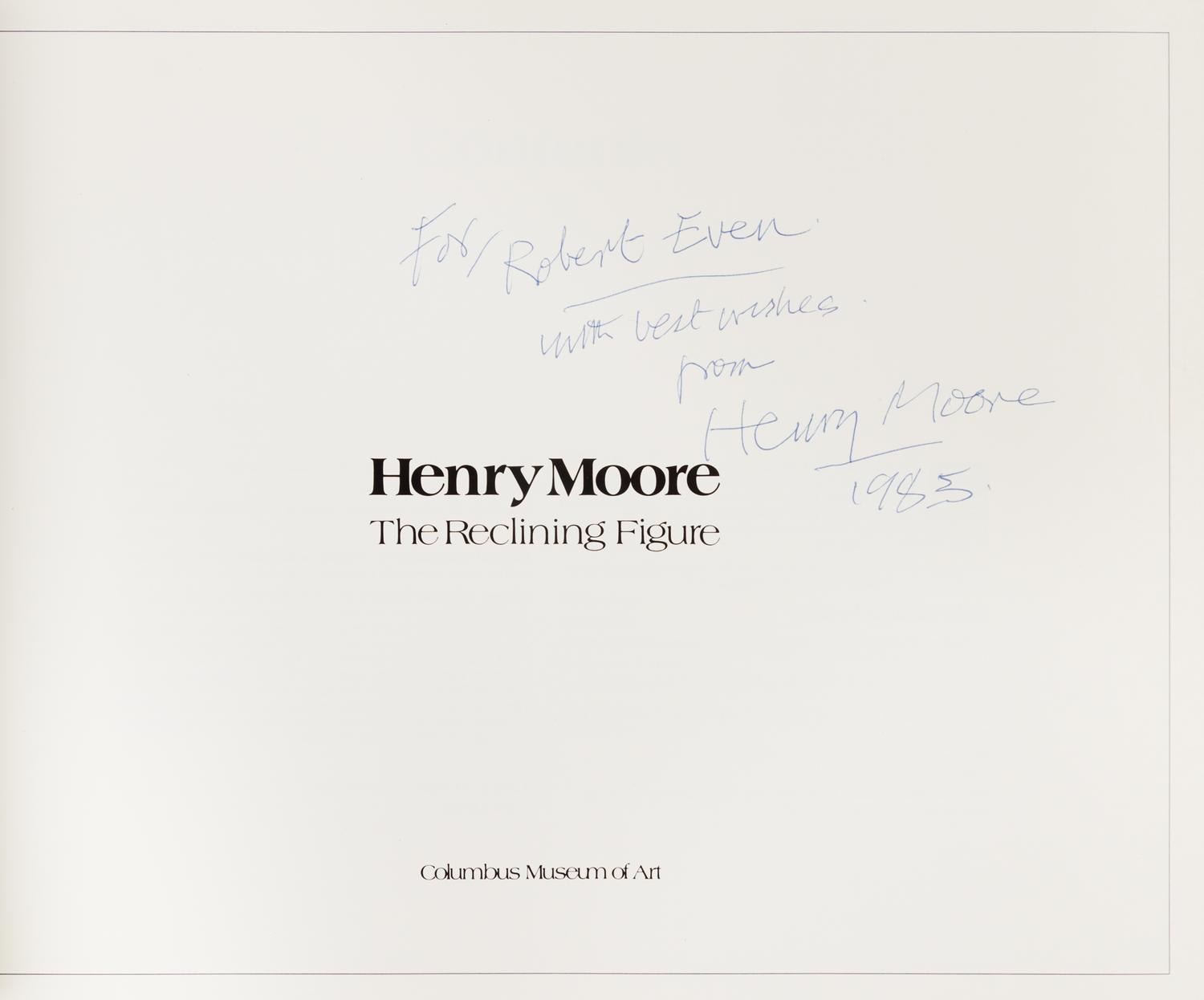 MOORE, Henry (1898-1986). Two works by Moore, comprising: