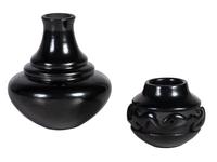 Miniature Blackware Pottery Jars