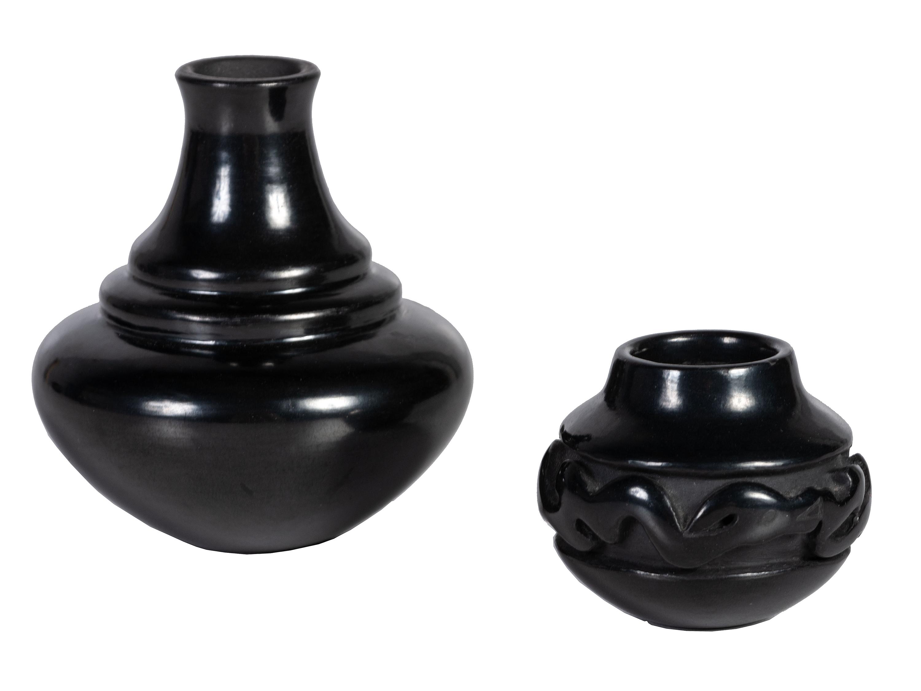 Miniature Blackware Pottery Jars