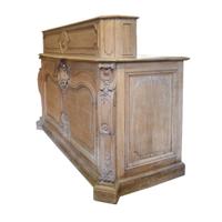 A Carved Oak Shop Counter 73.5" W x 31" D x 51.5" H — France, Late 19th Century