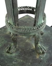 A Pair of Patinated Cast Metal Athéniennes Mounted as Lamps