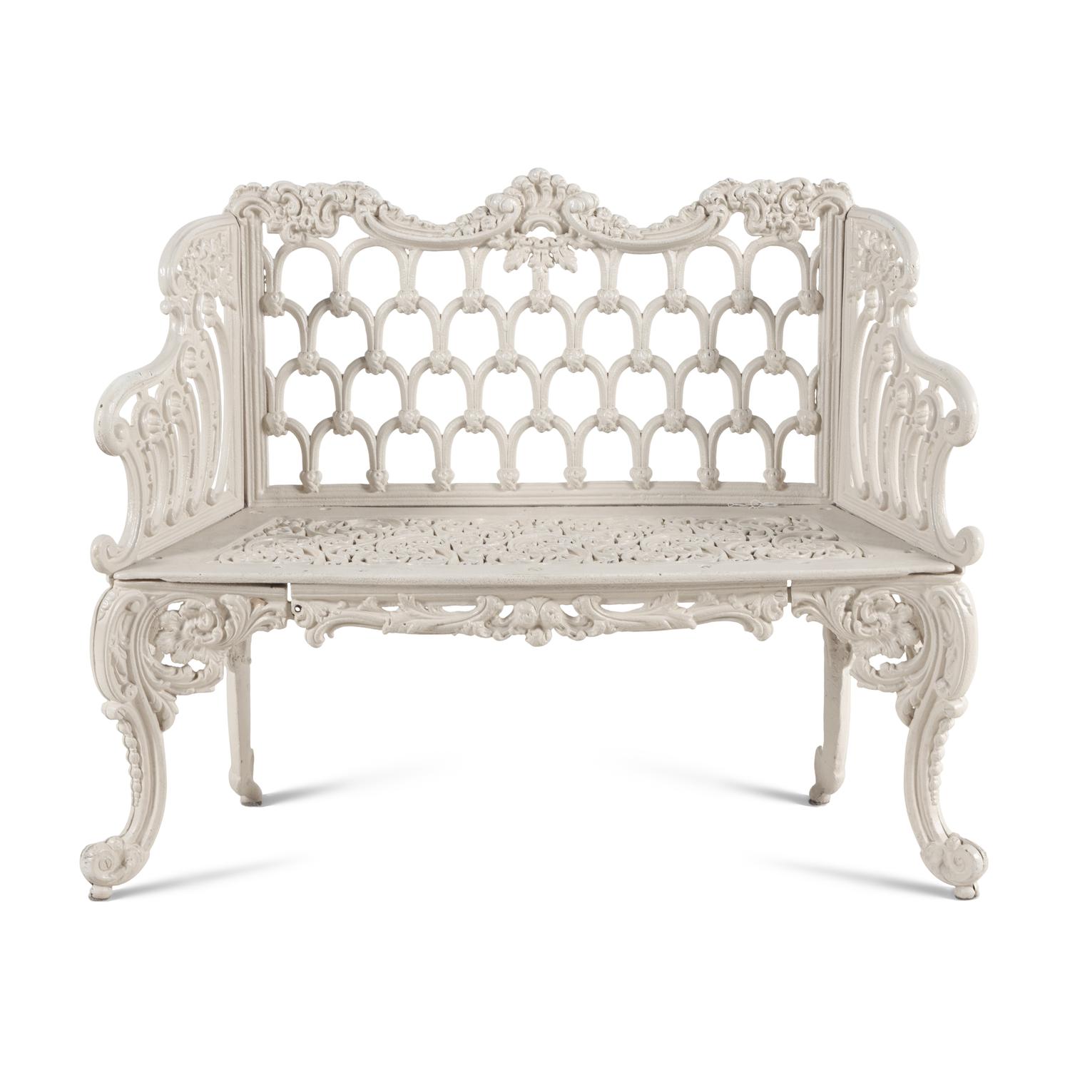 A Cast Iron Garden Bench
