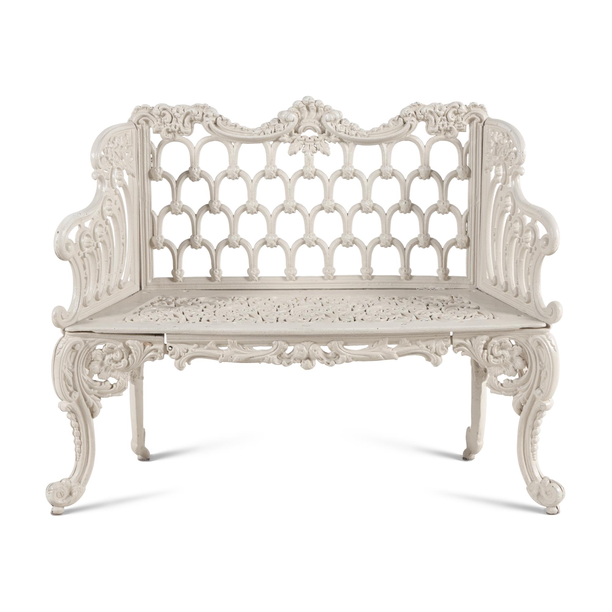 A Cast Iron Garden Bench