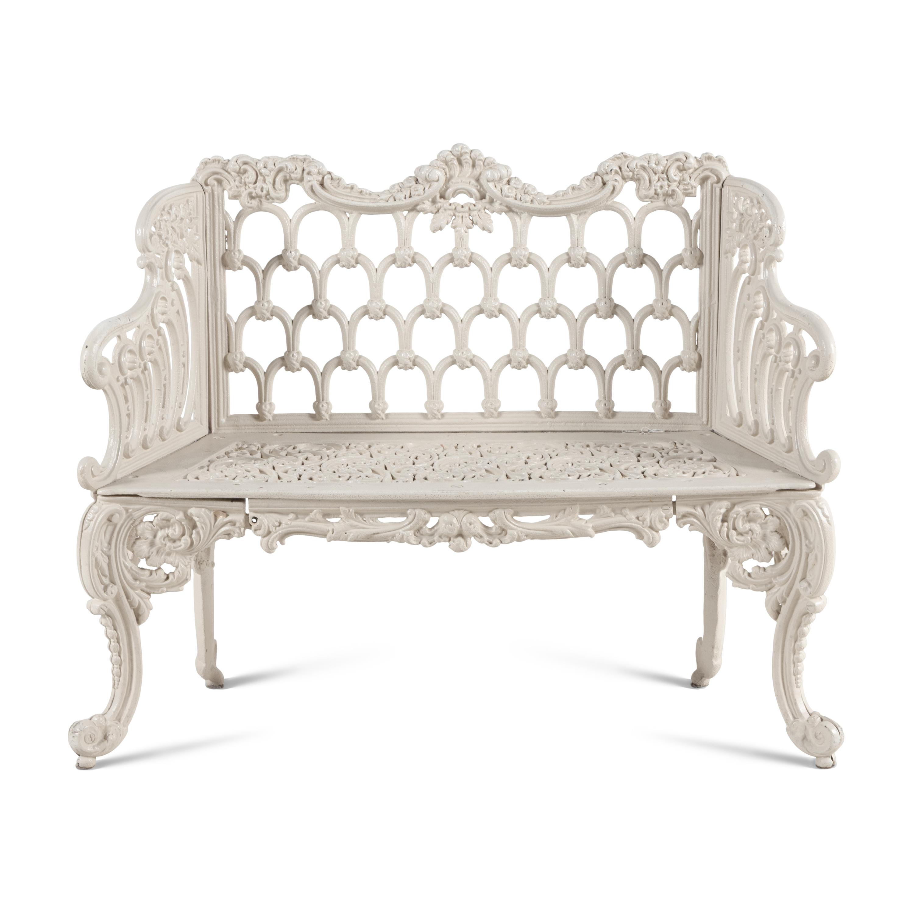 A Cast Iron Garden Bench
