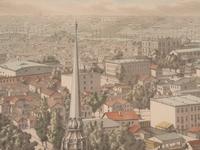 A group of 4 aquatint prints of Chicago by A. Ackermann and Son, Inc., comprising: