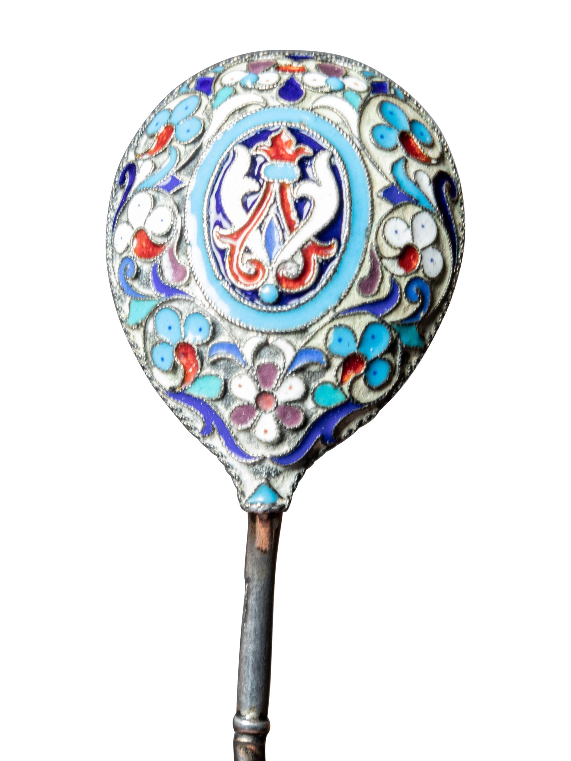 A Group of Six Russian Silver Spoons